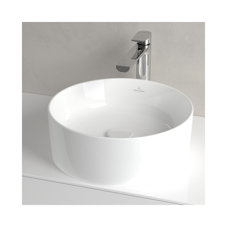 Villeroy & Boch 4A184001 - Umivaonik na ploču COLLARO, prečnik 40 cm, keramika/bela