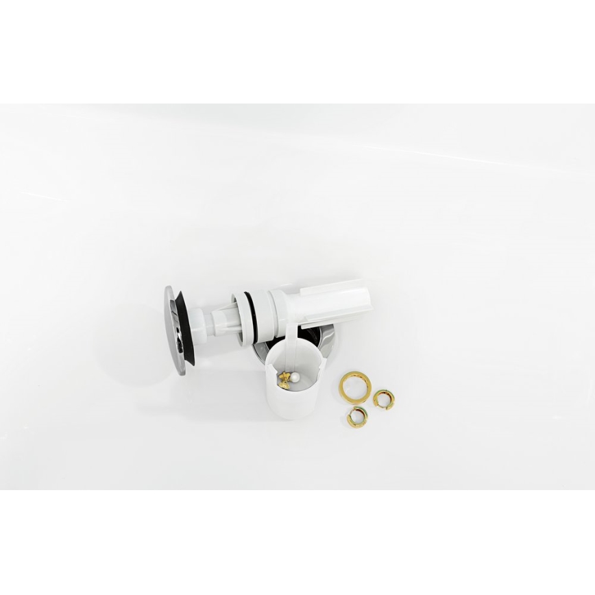 Villeroy & Boch 92198800 - sifon za umivaonik PUSHOPEN, sjajni hrom/bela