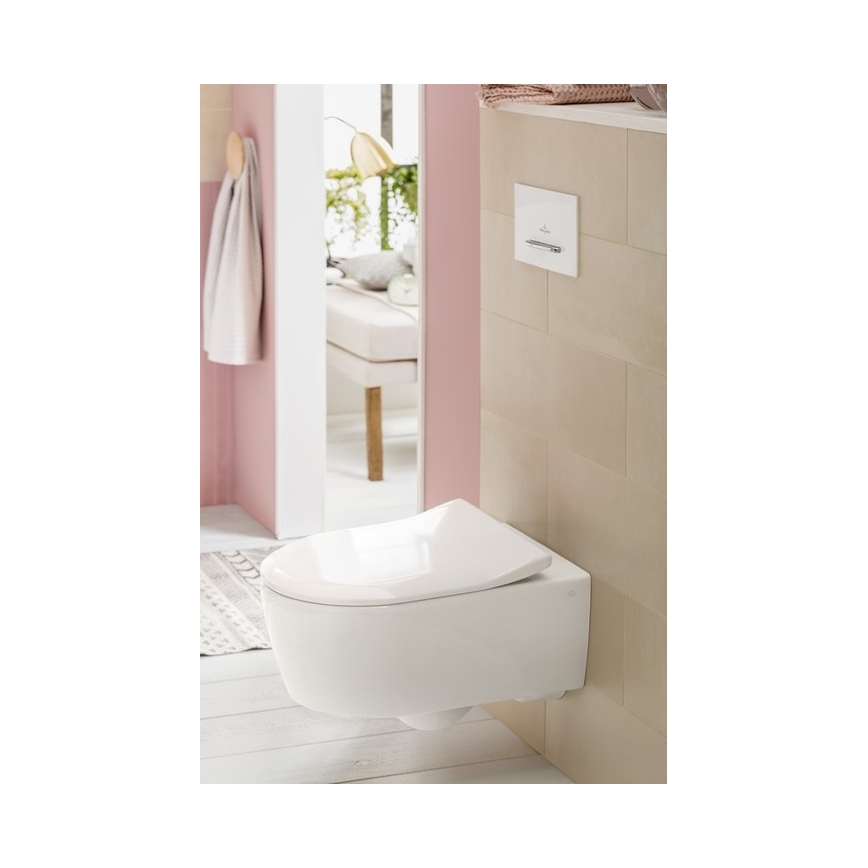 Villeroy & Boch 92216168 - taster za ispiranje VICONNECT beli/sjajni hrom