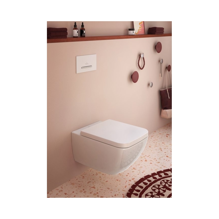 Villeroy & Boch 92216168 - taster za ispiranje VICONNECT beli/sjajni hrom