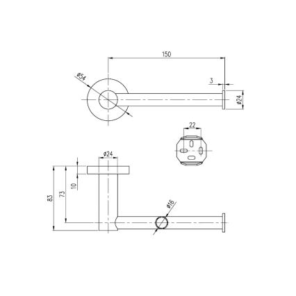 Villeroy & Boch TVA15101400061 - Držač toalet papira ELEMENTS, sjajni hrom