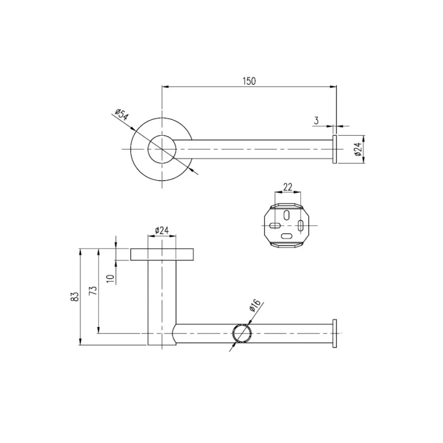 Villeroy & Boch TVA15101400061 - Držač toalet papira ELEMENTS, sjajni hrom