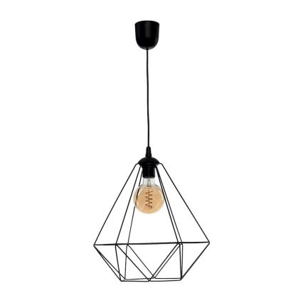 Viseća lampa BASKET 1xE27/60W/230V crna