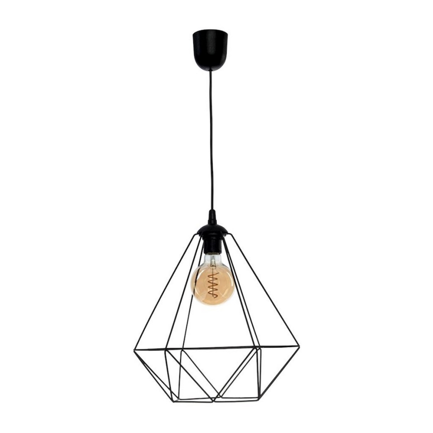 Viseća lampa BASKET 1xE27/60W/230V crna