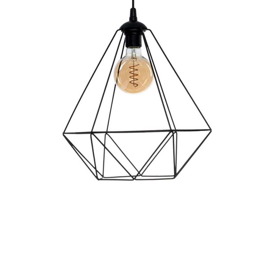 Viseća lampa BASKET 1xE27/60W/230V crna