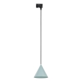Viseća lampa na kablu za jednofazni šinski sistem CONO 1xE27/15W/230V crna/mentol