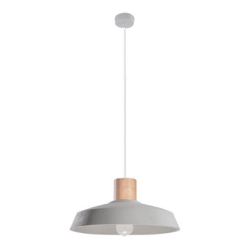 Viseća lampa na sajli AFRA 1xE27/60W/230V siva/bukva