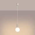 Viseća lampa na sajli HALO 1xG9/8W/230V, prečnik 12 cm, krem boje