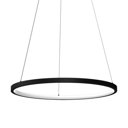 Viseći LED luster na sajli HOOP LED/27W/230V, prečnik 50 cm, 4000K, crne boje
