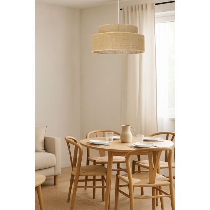 Viseći luster BOHO 1xE27/60W/230V, prečnik 40 cm, bež
