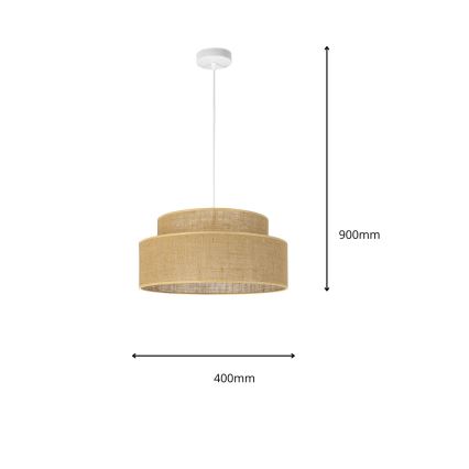Viseći luster BOHO 1xE27/60W/230V, prečnik 40 cm, bež
