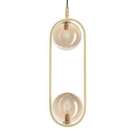 Viseći luster CORDEL na sajli, 2xG9/28W/230V, mesing/dimno bež