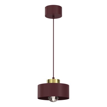 Viseći luster MARTI 1xE27/15W/230V bordo/zlatna