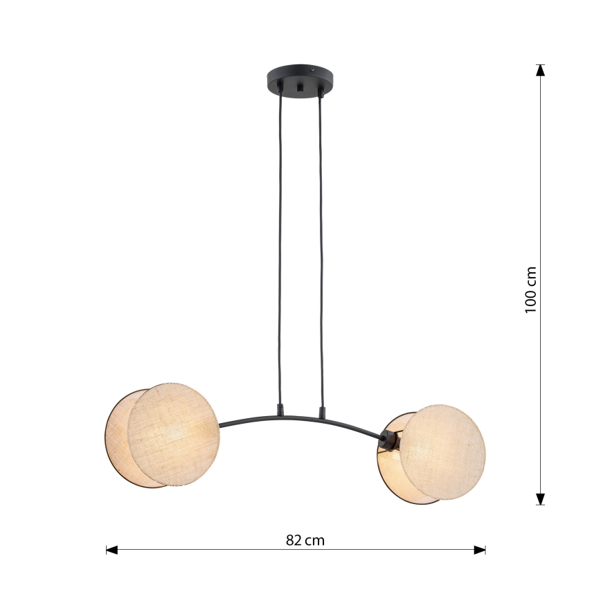 Viseći luster MOTIF 2xE27/15W/230V bež