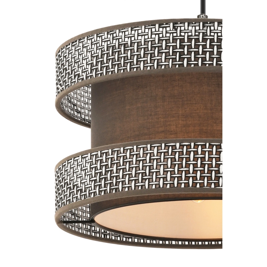 Viseći luster na kablu HALO 1xE27/60W/230V smeđa/siva