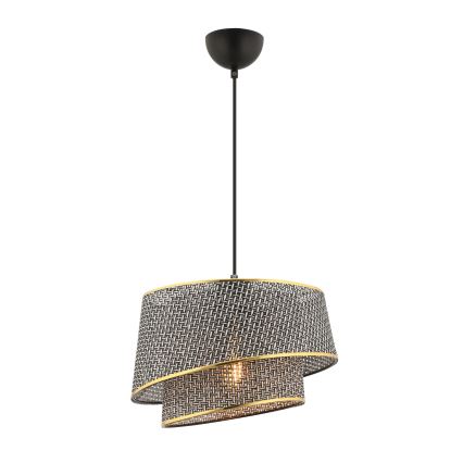 Viseći luster na sajli BARETTE 1xE27/60W/230V siva/zlatna