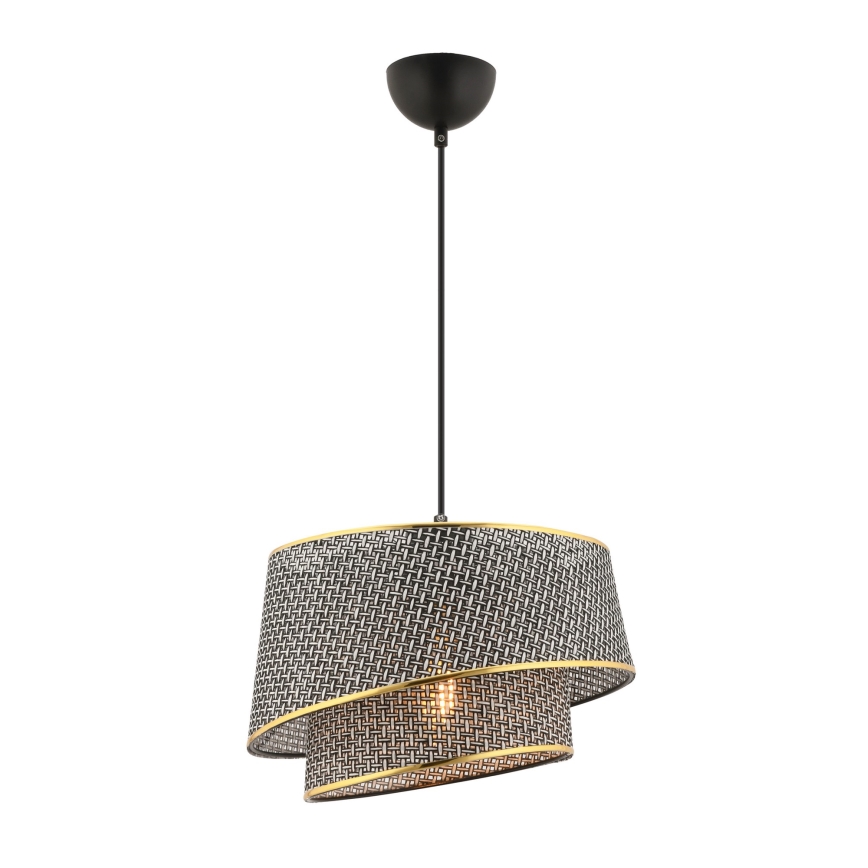 Viseći luster na sajli BARETTE 1xE27/60W/230V siva/zlatna