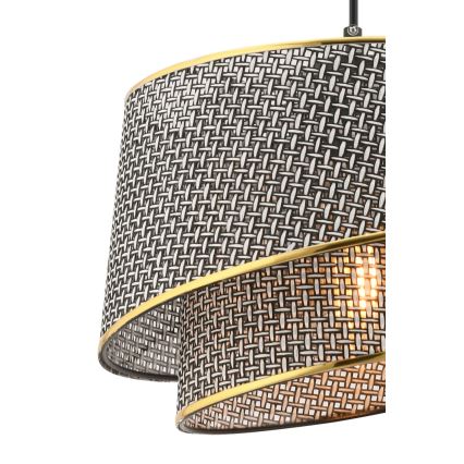 Viseći luster na sajli BARETTE 1xE27/60W/230V siva/zlatna