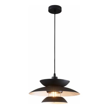 Viseći luster na sajli BERIT 1xE27/20W/230V, crna