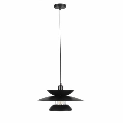 Viseći luster na sajli BERIT 1xE27/20W/230V, crna
