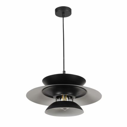 Viseći luster na sajli BERIT 1xE27/20W/230V, crna