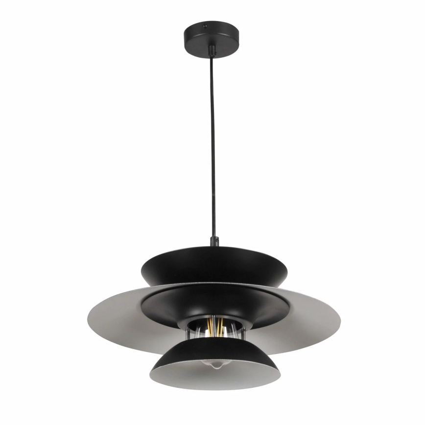 Viseći luster na sajli BERIT 1xE27/20W/230V, crna