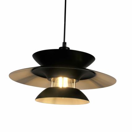 Viseći luster na sajli BERIT 1xE27/20W/230V, crna