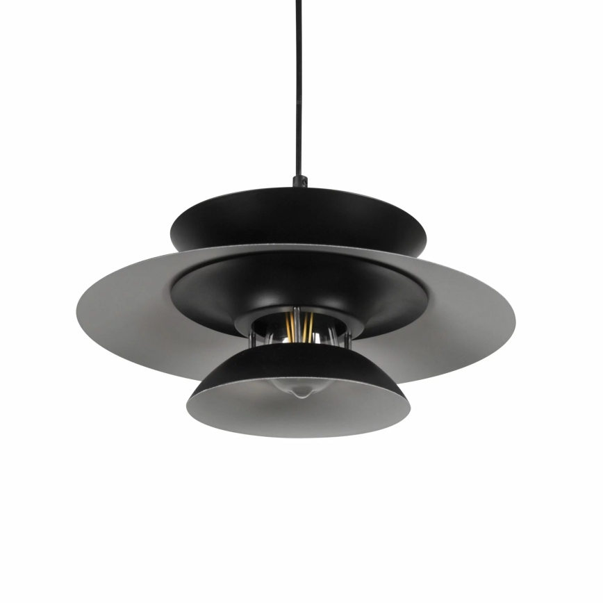 Viseći luster na sajli BERIT 1xE27/20W/230V, crna