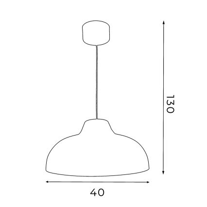 Luster na sajli BURGOS 1xE27/60W/230V bukva/bela