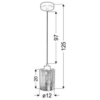 Viseći luster na sajli COX 1xE27/60W/230V