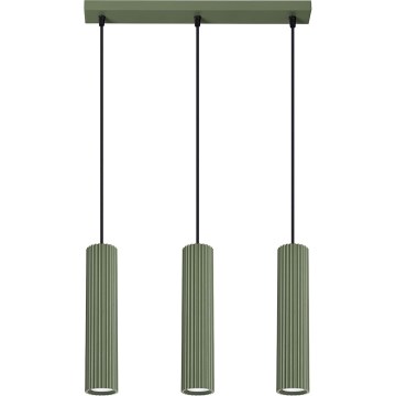 Viseći luster na sajli KARBON 3xGU10/10W/230V zelena