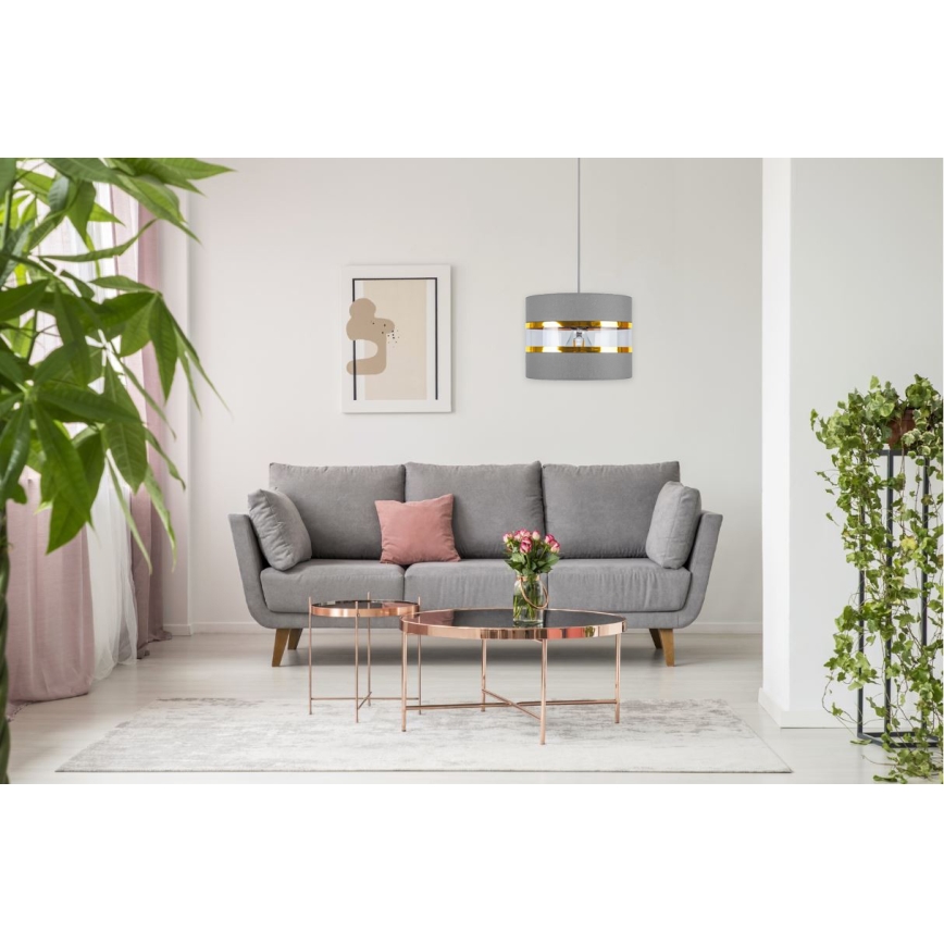 Viseći luster na sajli LIND 1xE27/60W/230V, siva