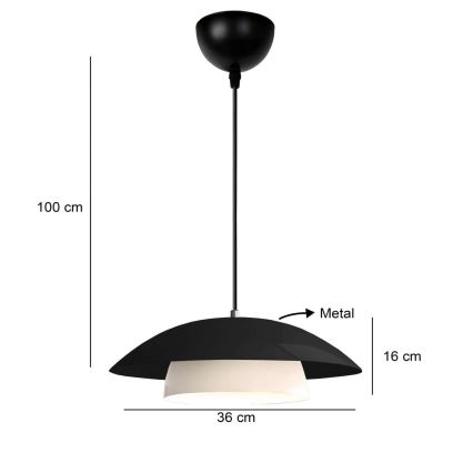Viseći luster na sajli MOONLIGH 1xE27/40W/230V crna