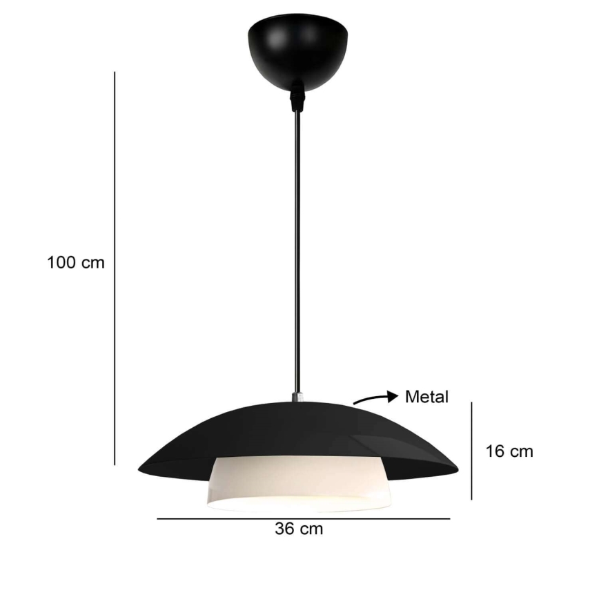 Viseći luster na sajli MOONLIGH 1xE27/40W/230V crna