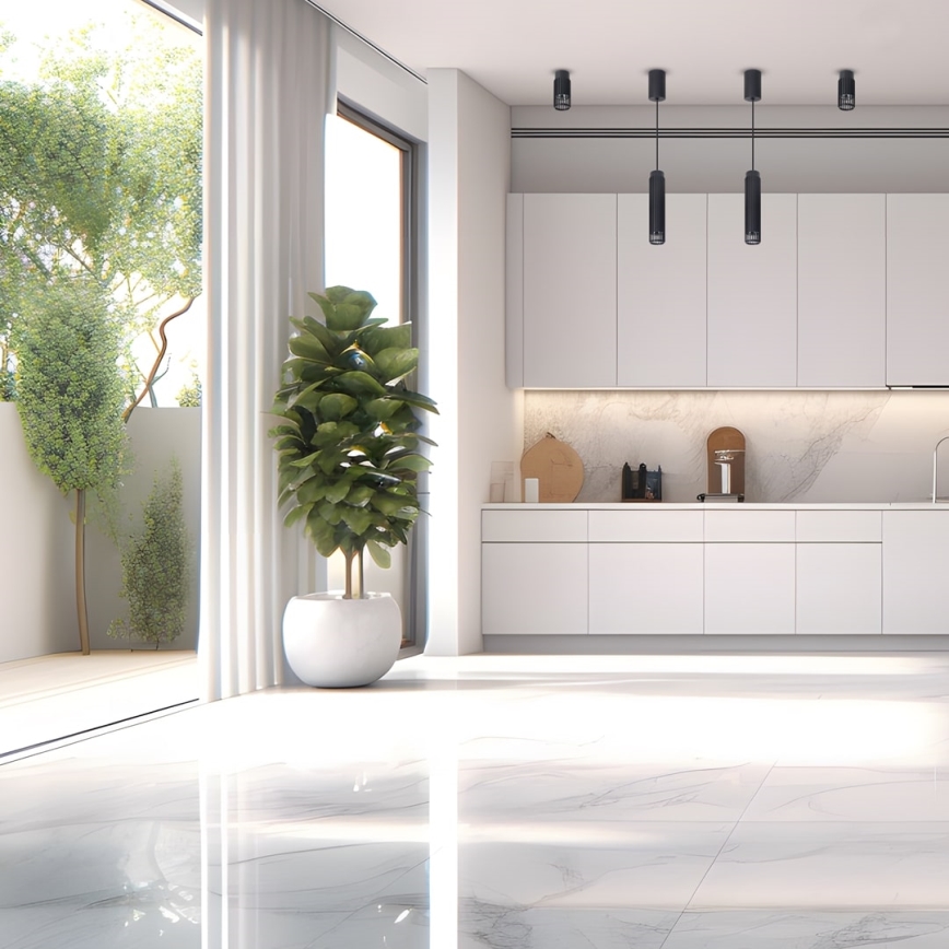 Viseći luster na sajli VERTICAL 1xGU10/8W/230V crna