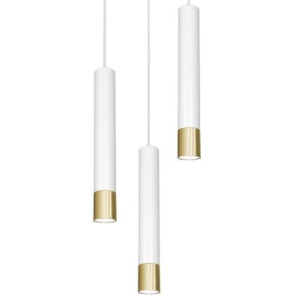 Viseći luster NEST na sajli 3xGU10/8W/230V bela/zlatna okrugao