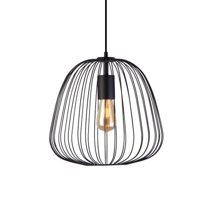 Viseći luster OVELLA na kablu 1xE27/15W/230V, prečnik 36 cm, crne boje