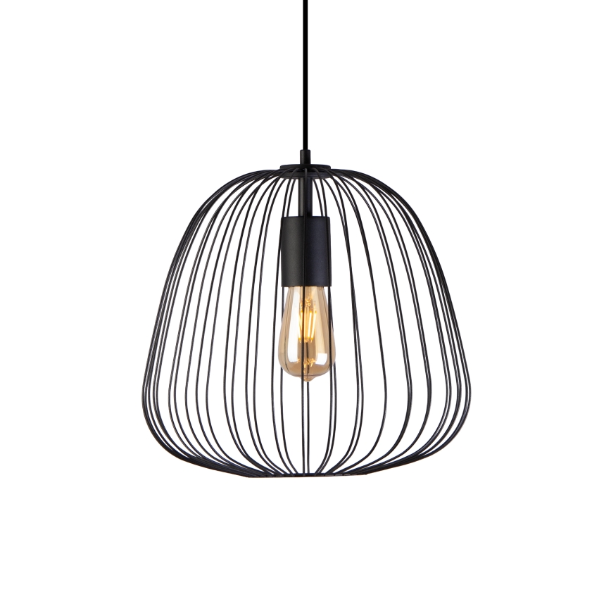 Viseći luster OVELLA na kablu 1xE27/15W/230V, prečnik 36 cm, crne boje