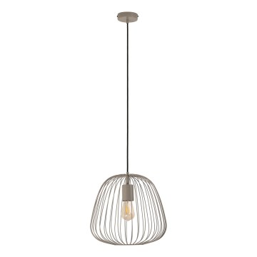 Viseći luster OVELLA na sajli, 1xE27/15W/230V, prečnik 36 cm, bež