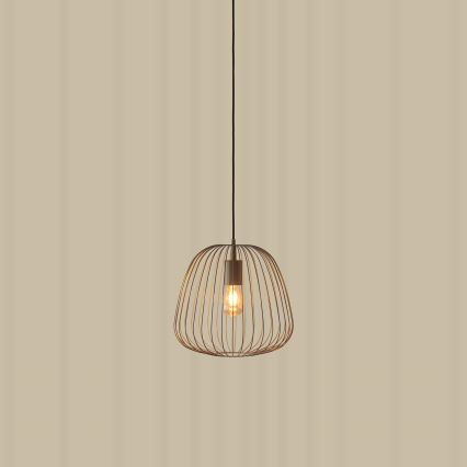 Viseći luster OVELLA na sajli, 1xE27/15W/230V, prečnik 36 cm, bež