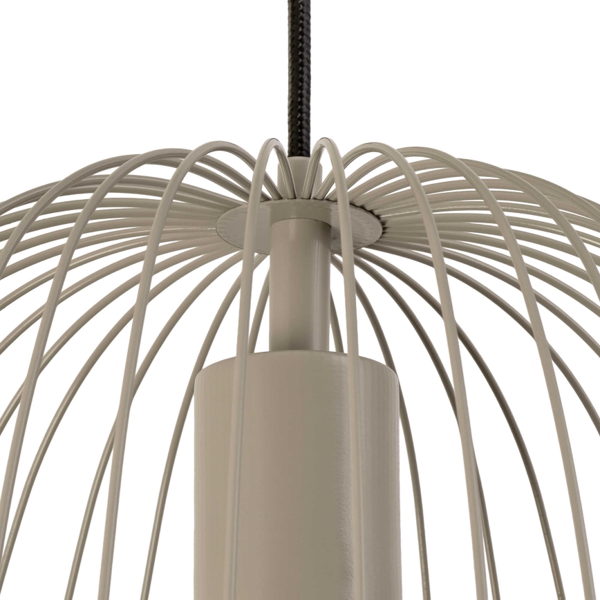 Viseći luster OVELLA na sajli, 1xE27/15W/230V, prečnik 36 cm, bež