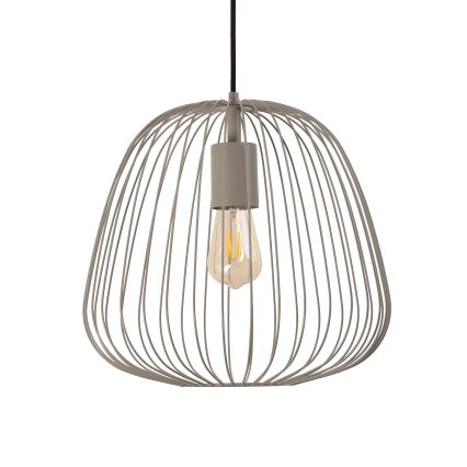 Viseći luster OVELLA na sajli, 1xE27/15W/230V, prečnik 36 cm, bež