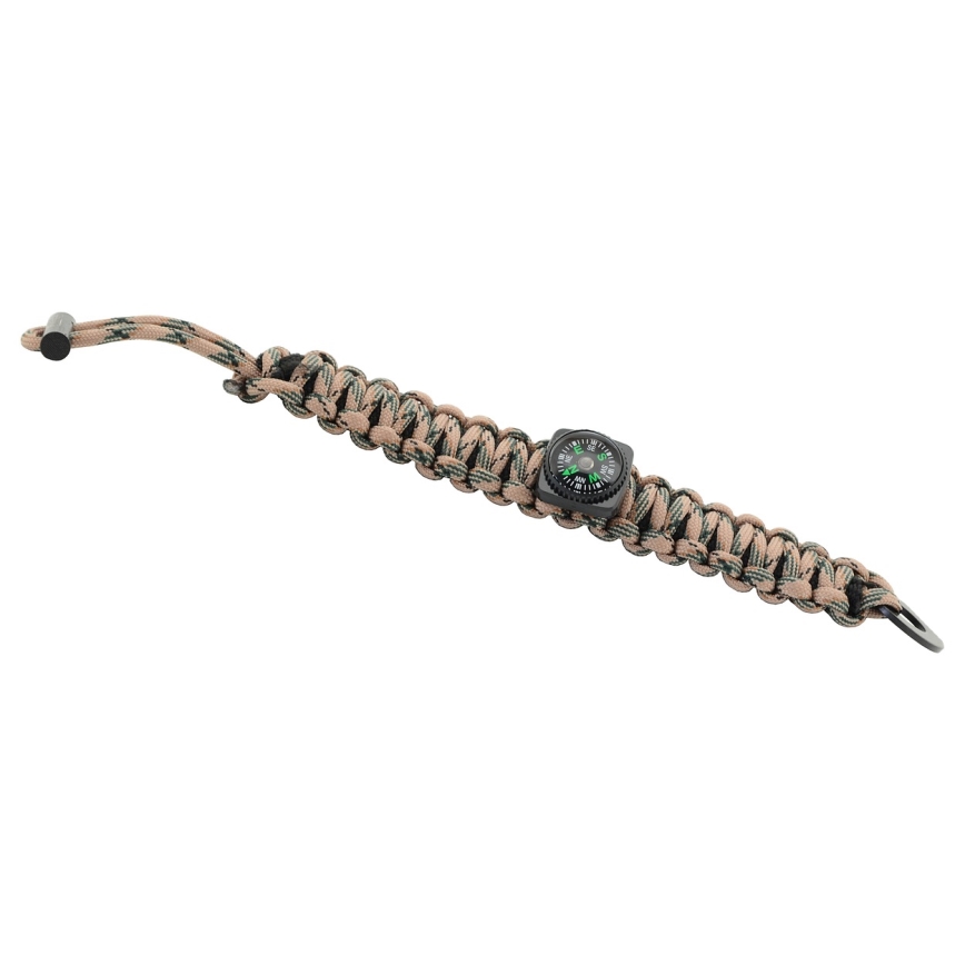 Višenamenska narukvica sa kompasom i kresalom, bež