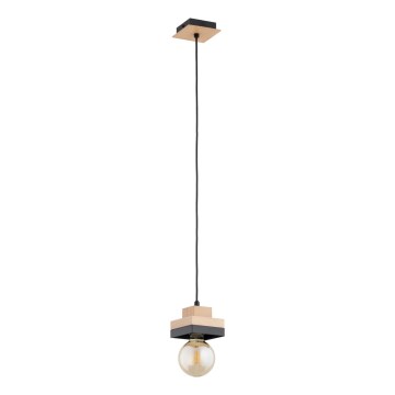 Visilica na kablu MIKO 1xE27/15W/230V crna/bež