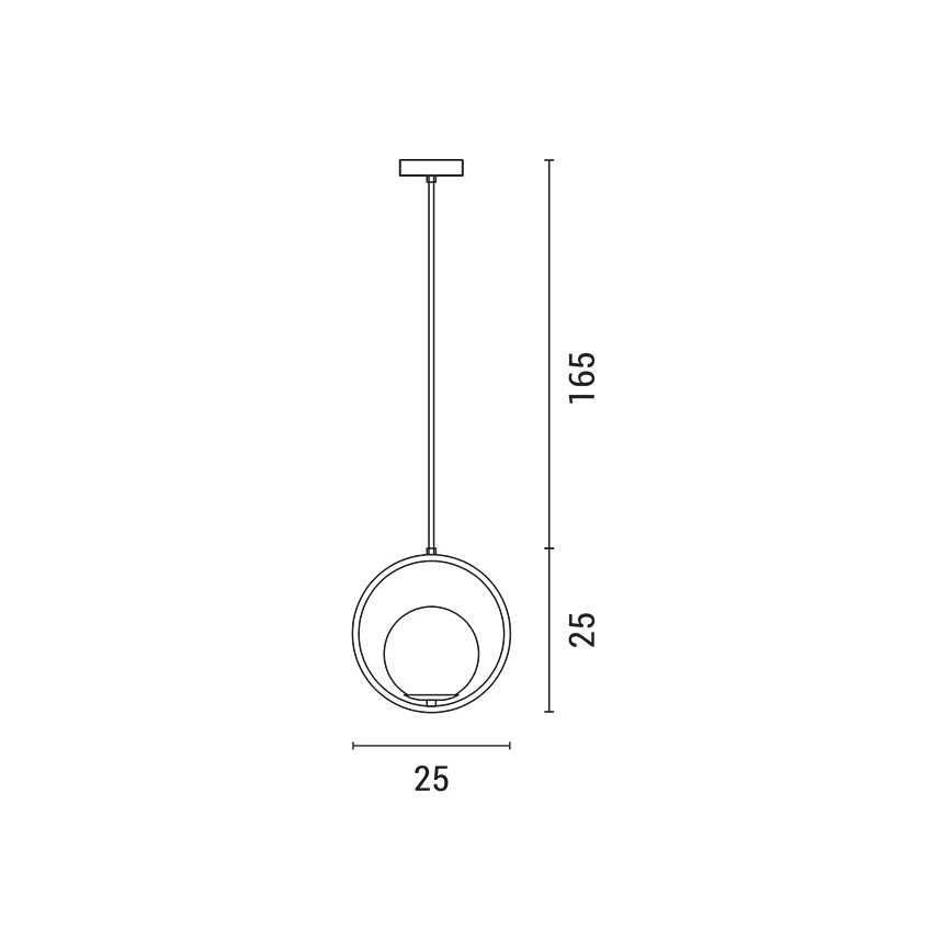 Visilica na kablu ORBA 1xE27/15W/230V mesing
