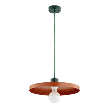Visilica na sajli ETERI 1xE27/15W/230V bakarna/zelena