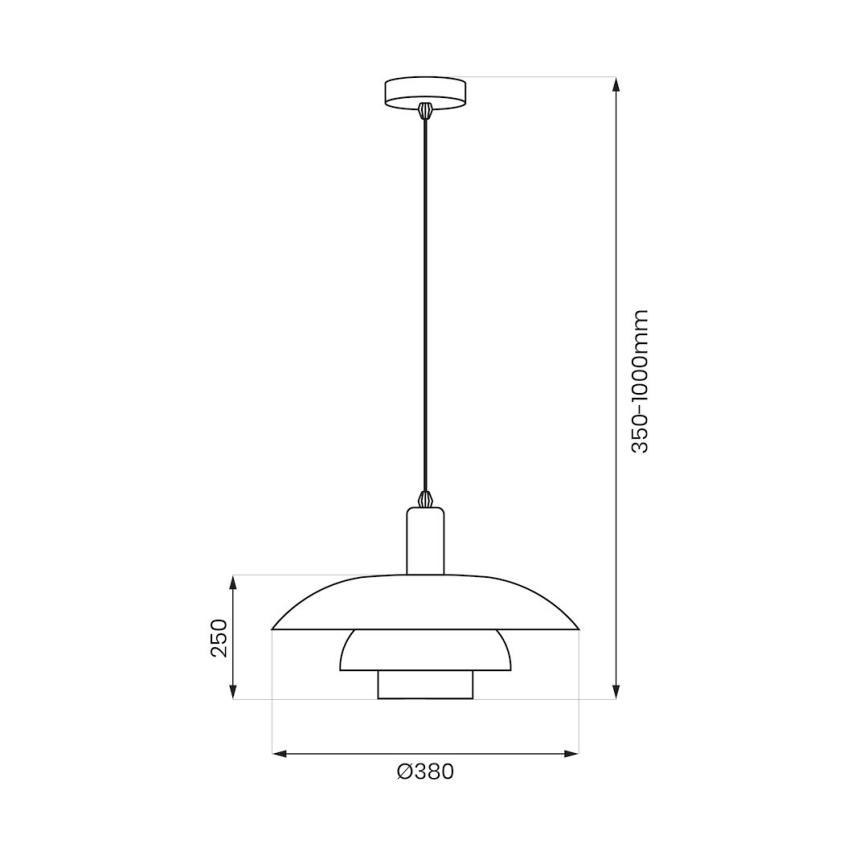 Visilica na sajli FERRO 1xE27/15W/230V siva