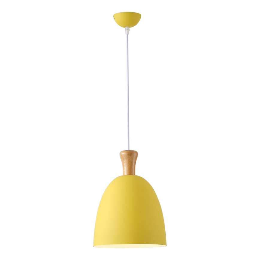 Visilica na sajli SIMPLO 1xE27/15W/230V, žuta, prečnik 23 cm