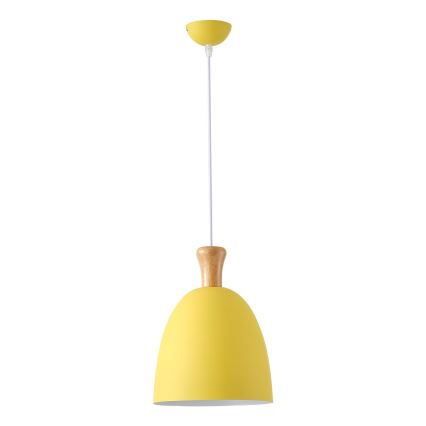 Visilica na sajli SIMPLO 1xE27/15W/230V, žuta, prečnik 23 cm