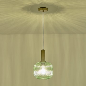 Visilica TOPAZ na kablu 1xE27/15W/230V zelena prečnik 20 cm